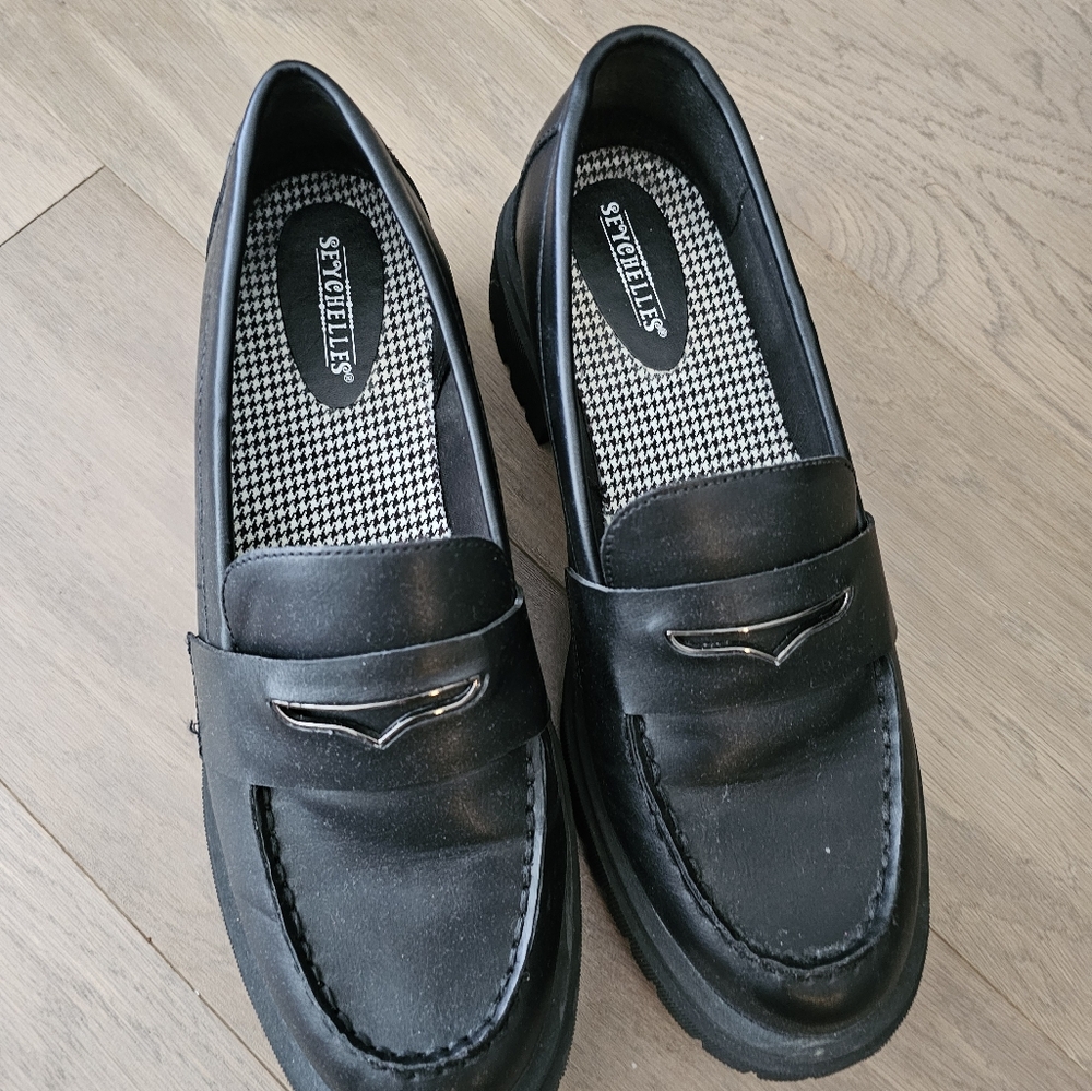COPY - Seychelles blaxk chunky Oxford shoes